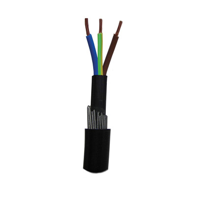 6mm x 3 Core SWA Cable Per Metre - 53A Mains Power Cable